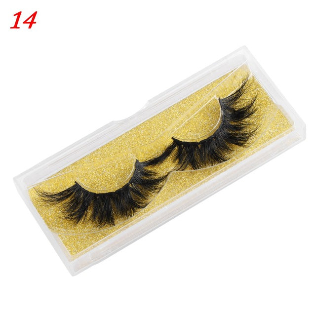 👁️✨ 25MM Mink Eyelashes – Wispy Fluffy Dramatic Fake Lashes