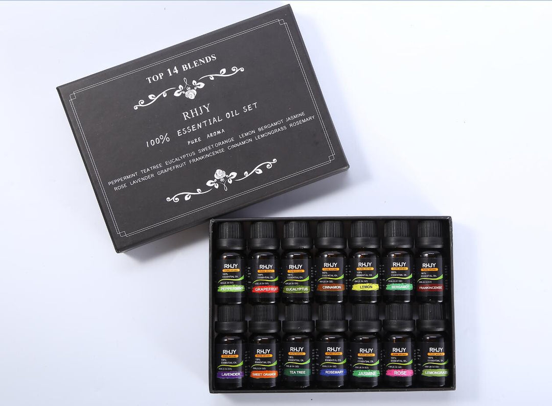 ✨ Aromatherapy Essential Oil Set — 14 × 10ml Pure Fragrance Collection 🌿💧