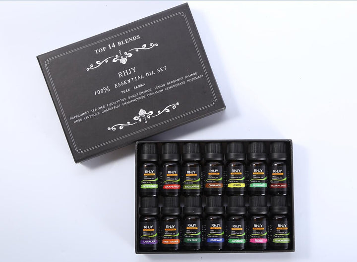 ✨ Aromatherapy Essential Oil Set — 14 × 10ml Pure Fragrance Collection 🌿💧