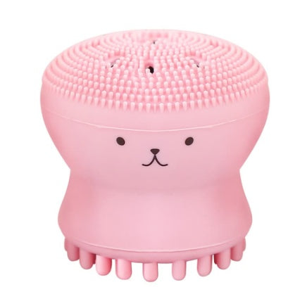 🧼🐙 Cartoon Octopus Silicone Wash Brush | Foaming Facial Cleansing & Massage Brush