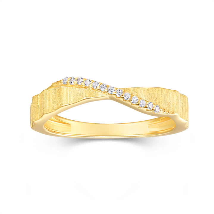 💍 Engraved Minimalist Moissanite Ring – Gold-Plated S925 Silver (2.5g, Sizes 5–9) 💍