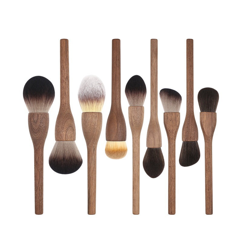 ✨ Handmade Antique Makeup Brush — Walnut Wood Beauty Tool 💄🌿