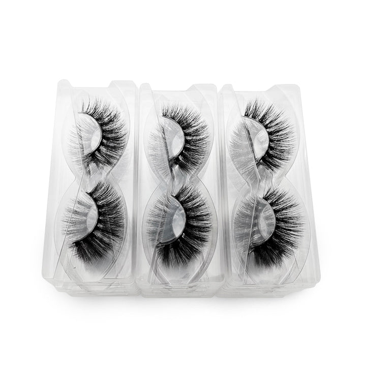 👁️✨ European & American Fluffy Mink False Eyelashes – Natural Glam Makeup Lashes