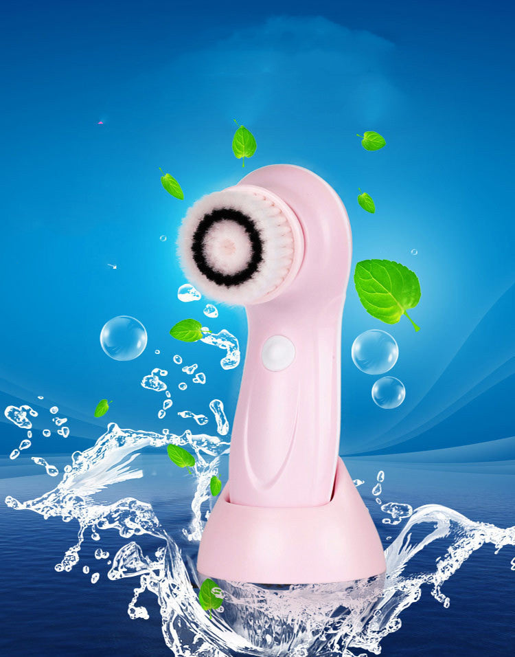 🧼💆‍♀️ Waterproof Facial Cleansing Instrument – Deep Pore Face Wash Brush Kit (Replaceable Head)