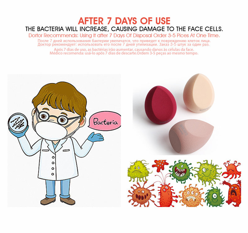 🥚💄 5 Pack Mini Beauty Eggs – Soft Makeup Sponge Set (Wet & Dry Use)