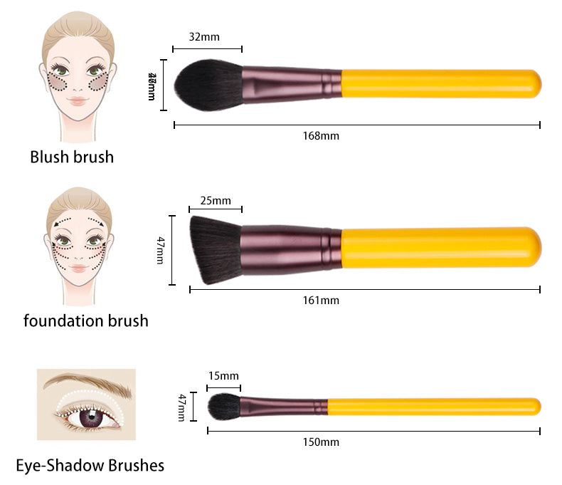 ✨ 11-Piece Little Yellow Duck Makeup Brush Set 💛💄