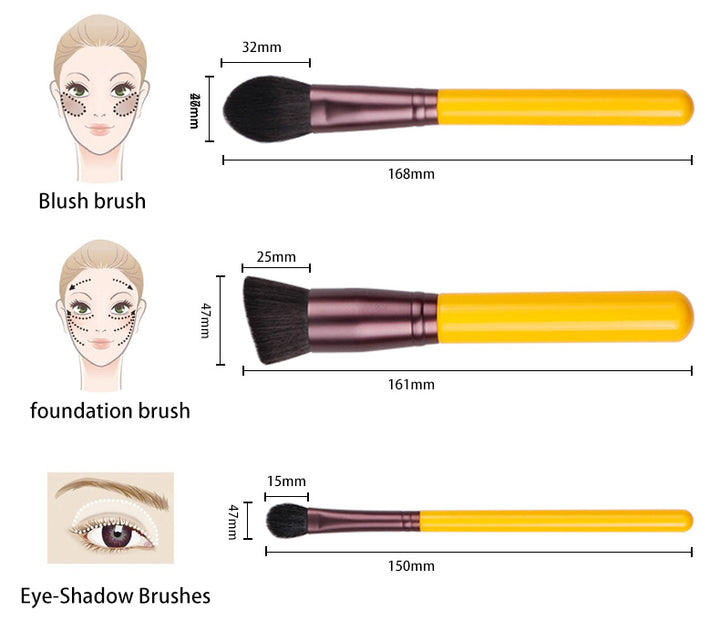 ✨ 11-Piece Little Yellow Duck Makeup Brush Set 💛💄
