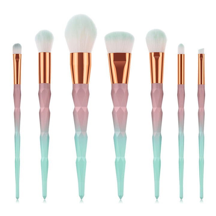 ✨ 7-Piece Gradient Diamond Makeup Brush Set — Beauty Tools Kit 💄💎