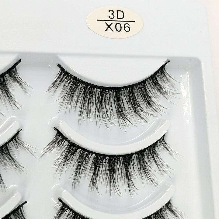 👁️✨ Natural Curling Soft Multilayer Stereoscopic Eyelashes – 10 Pairs