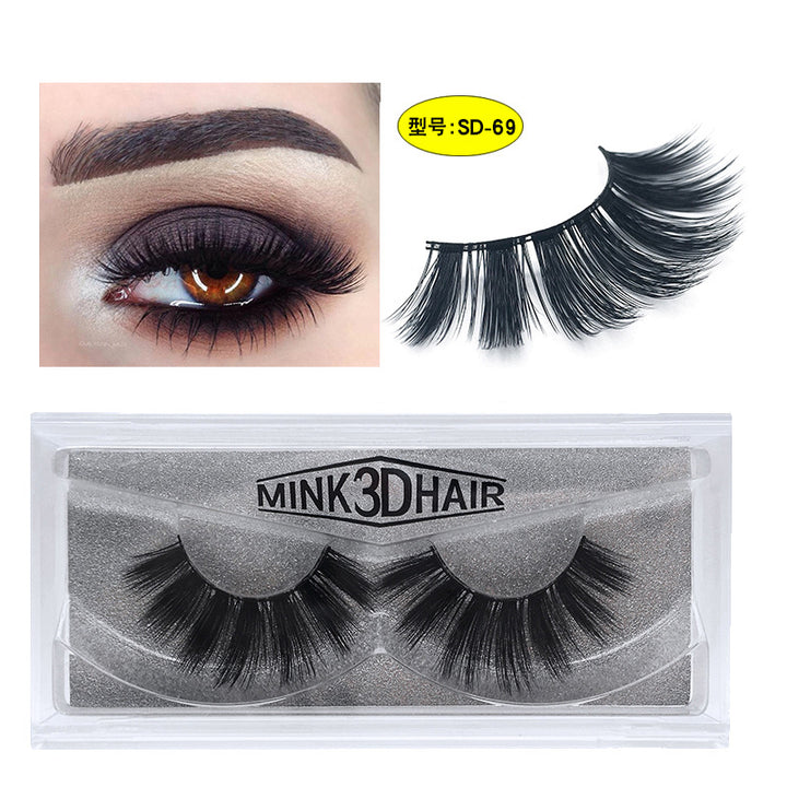 👁️✨ SD Exaggerated 3D Mink Eyelashes – 25MM Dense Stereo False Lash (1 Pair)