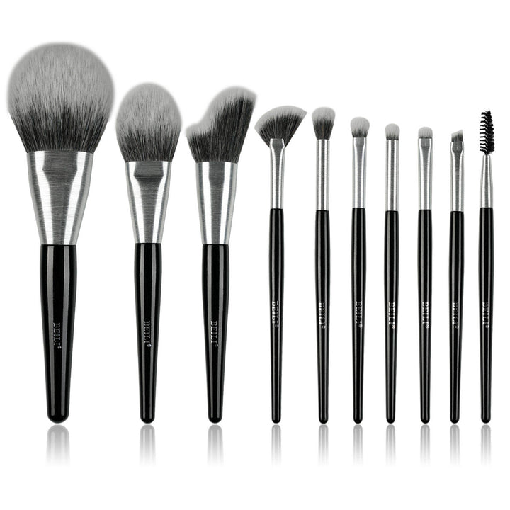 🖌️ 10-Piece Kabuki Makeup Brush Set – Soft Synthetic Brushes for Foundation, Concealer & Eyeshadow 💄✨