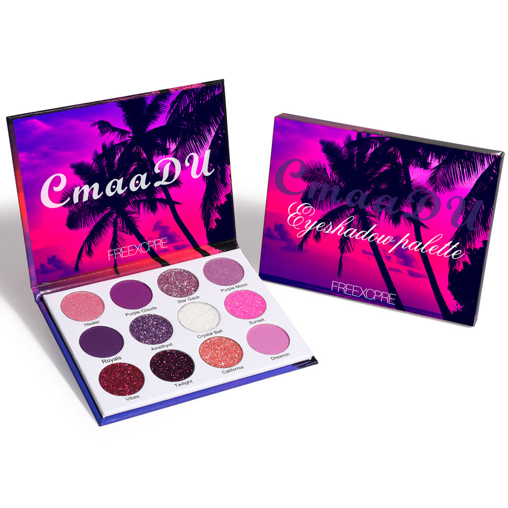 ✨ Women’s 12-Color Glitter Eyeshadow Palette – Creative Sparkle Makeup Set ✨