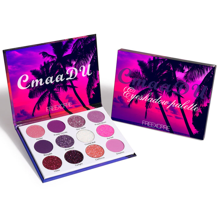 ✨ Women’s 12-Color Glitter Eyeshadow Palette – Creative Sparkle Makeup Set ✨