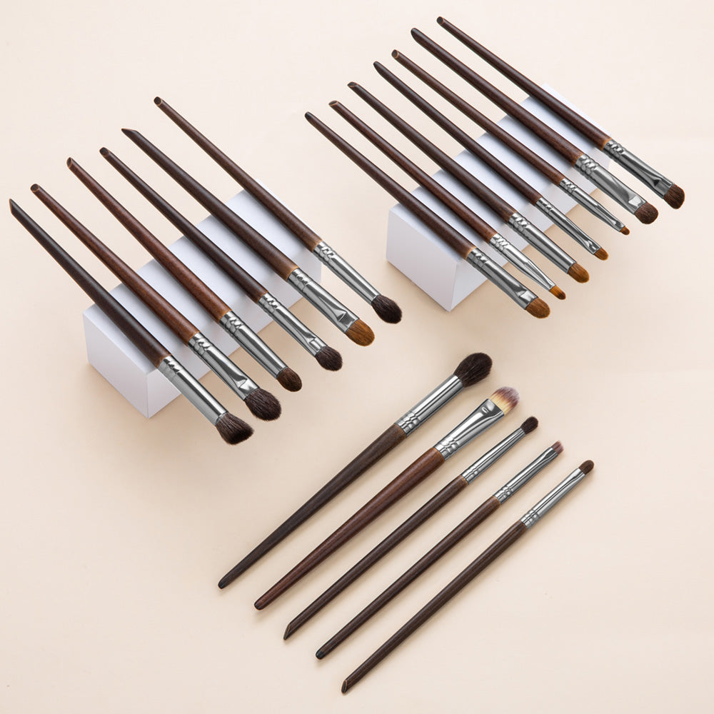 ✨ Makeup Brush Set — Animal Hair Eyeshadow, Base & Blending Brushes 💄