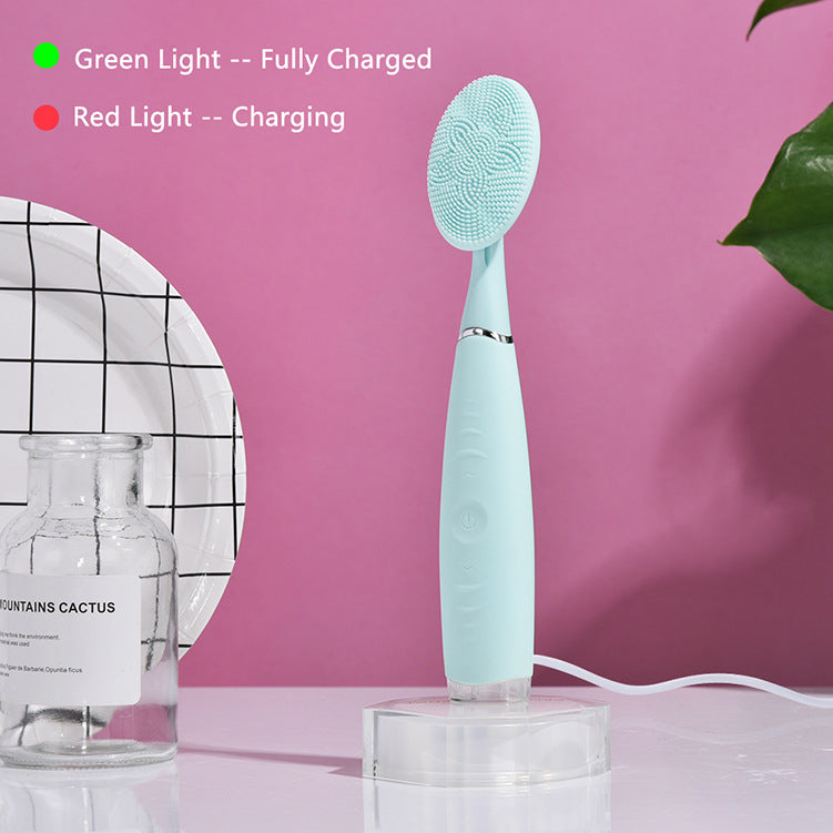 💖🧼 Hand-held Electric Silicone Facial Cleanser | Household Deep Cleansing & Vibration Device