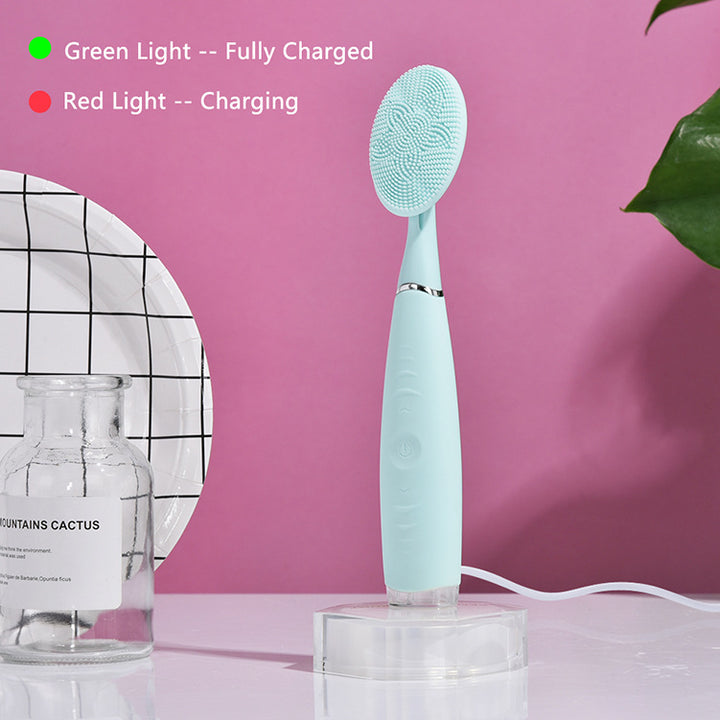 💖🧼 Hand-held Electric Silicone Facial Cleanser | Household Deep Cleansing & Vibration Device