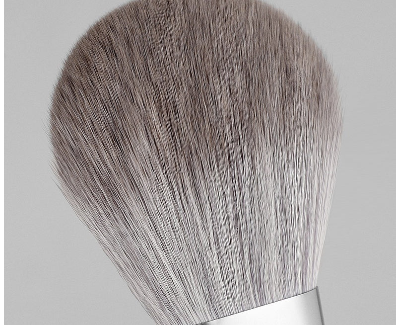 ✨ Silver Foxtail 10-Piece Makeup Brush Set — Beauty Tools Kit 💄🦊