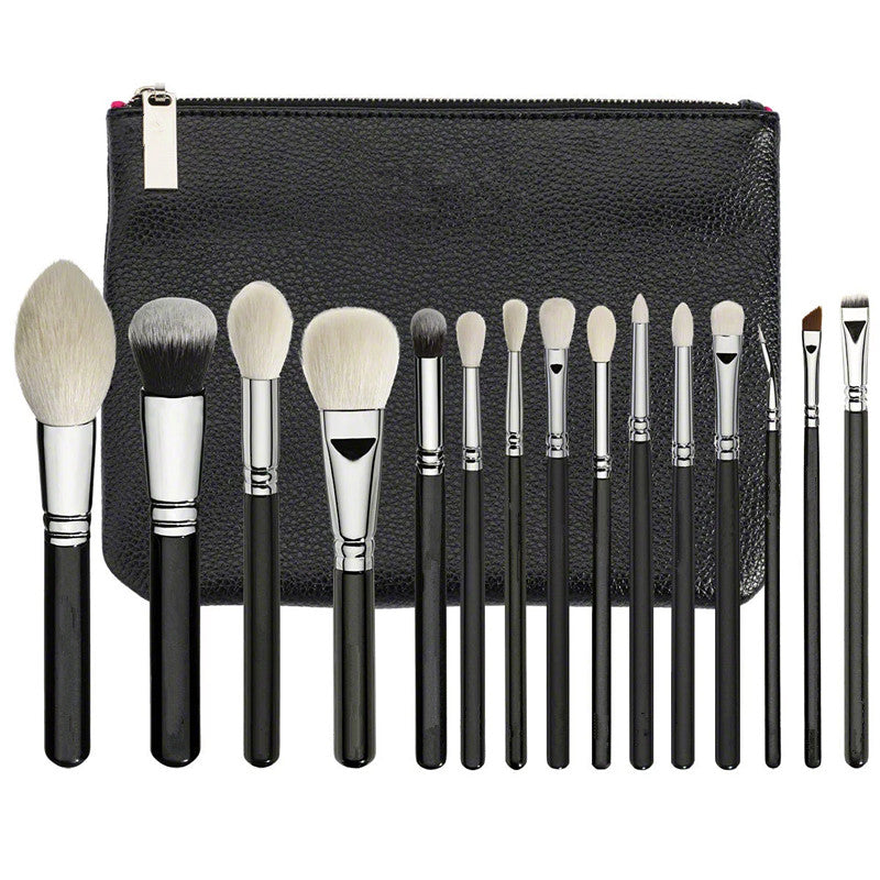 ✨ 15-Piece Black Makeup Brush Set — Full Beauty Tools Kit 💄🖤
