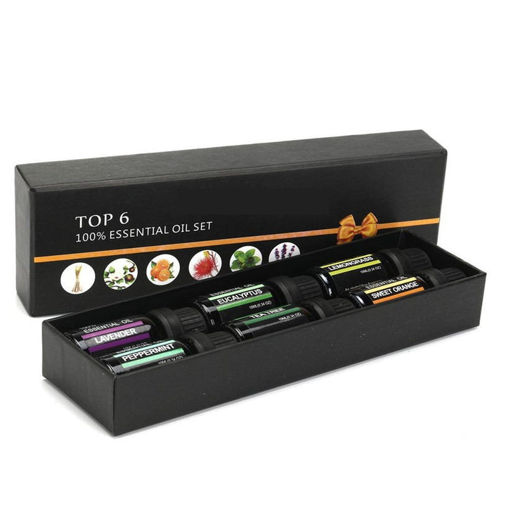✨ Aromatherapy Essential Oil Set — 6 × 10ml Massage & Diffuser Oils 🌿💧