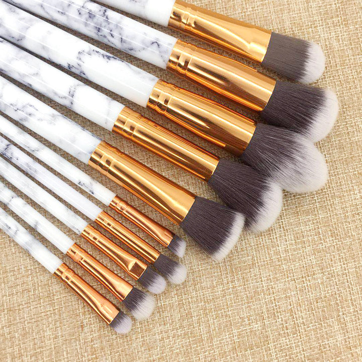 ✨ Marble Handle 10-Piece Makeup Brush Set — elegant beauty meets everyday function 💄