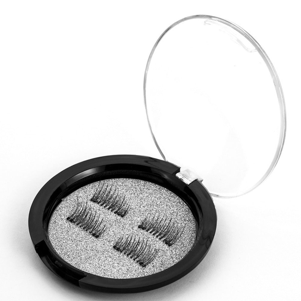 🧲👁️ 6D Magnetic False Eyelashes – Double Magnet Handmade Strip Lashes (Reusable)