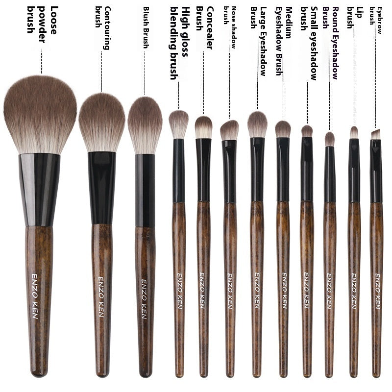 ✨ 12-Piece Portable Super Soft Makeup Brush Set — Full Beauty Kit 💄