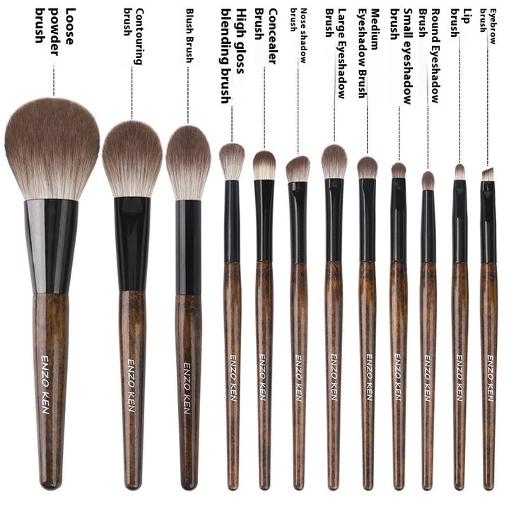✨ 12-Piece Portable Super Soft Makeup Brush Set — Full Beauty Kit 💄