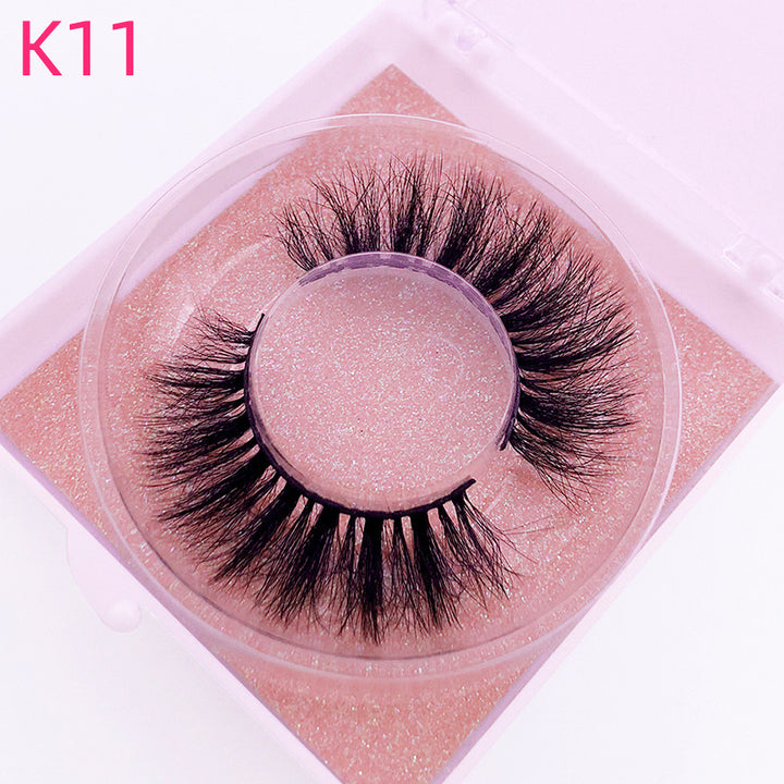 👁️✨ 8D Mink Hair False Eyelashes – Thick Handmade Volume Lash Set