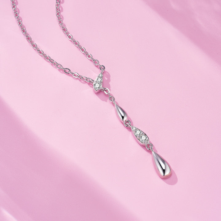 Luxury Minimalist Moissanite Pendant Necklace – Gold-Plated S925 Silver