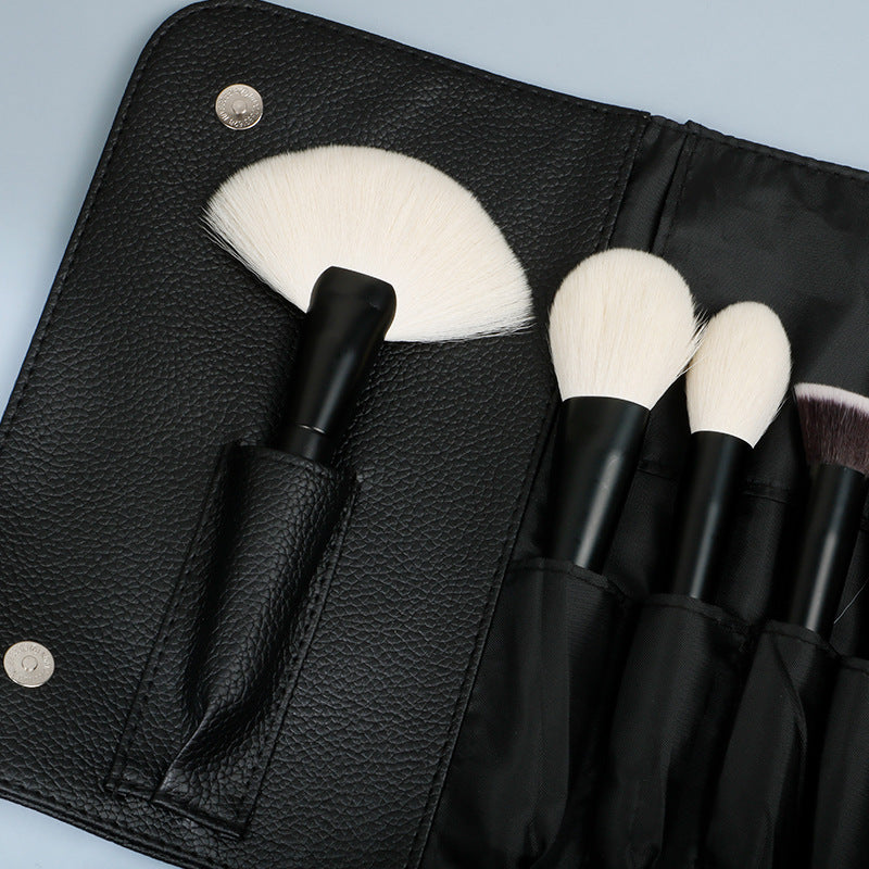✨ 18-Piece Wooden Handle Soft Hair Makeup Brush Set — Beauty Tools Kit 💄🖤