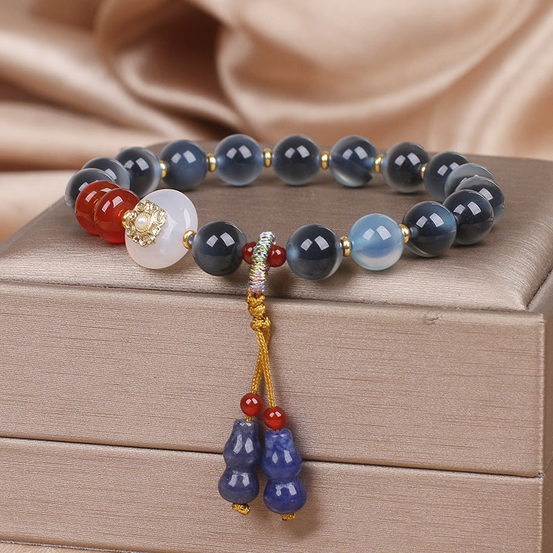 Sugar Heart Agate Bracelet – Niche Ethnic Design for Women
