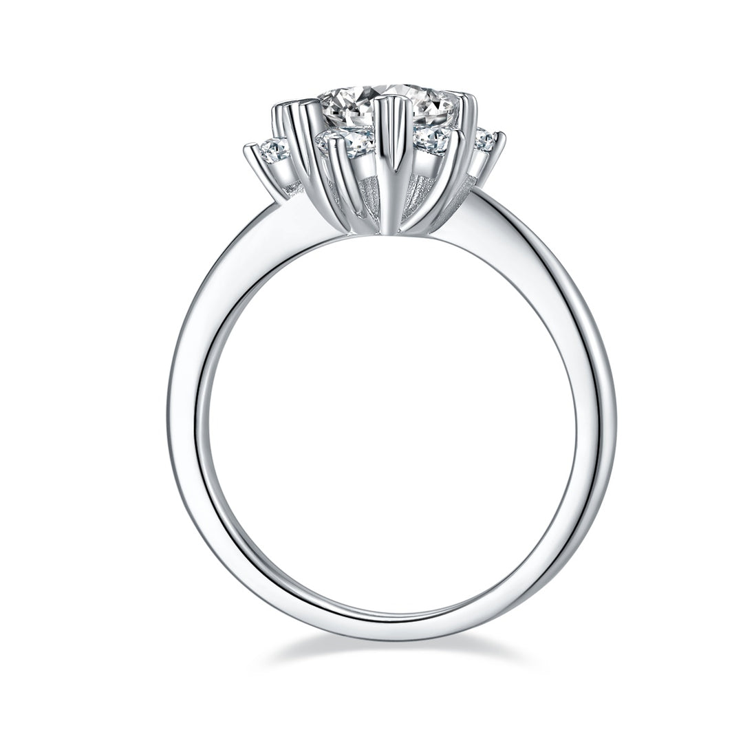 💎 1-Carat Moissanite Minimalist Ring – Platinum-Plated S925 Silver (3.2g, Sizes 5–9) 💎