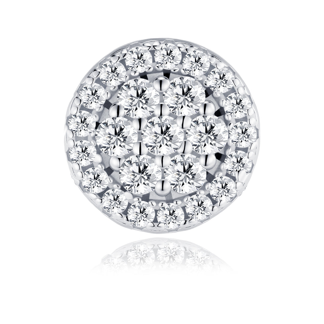 Luxury Minimalist Moissanite Stud Earrings – Platinum-Plated S925 Silver