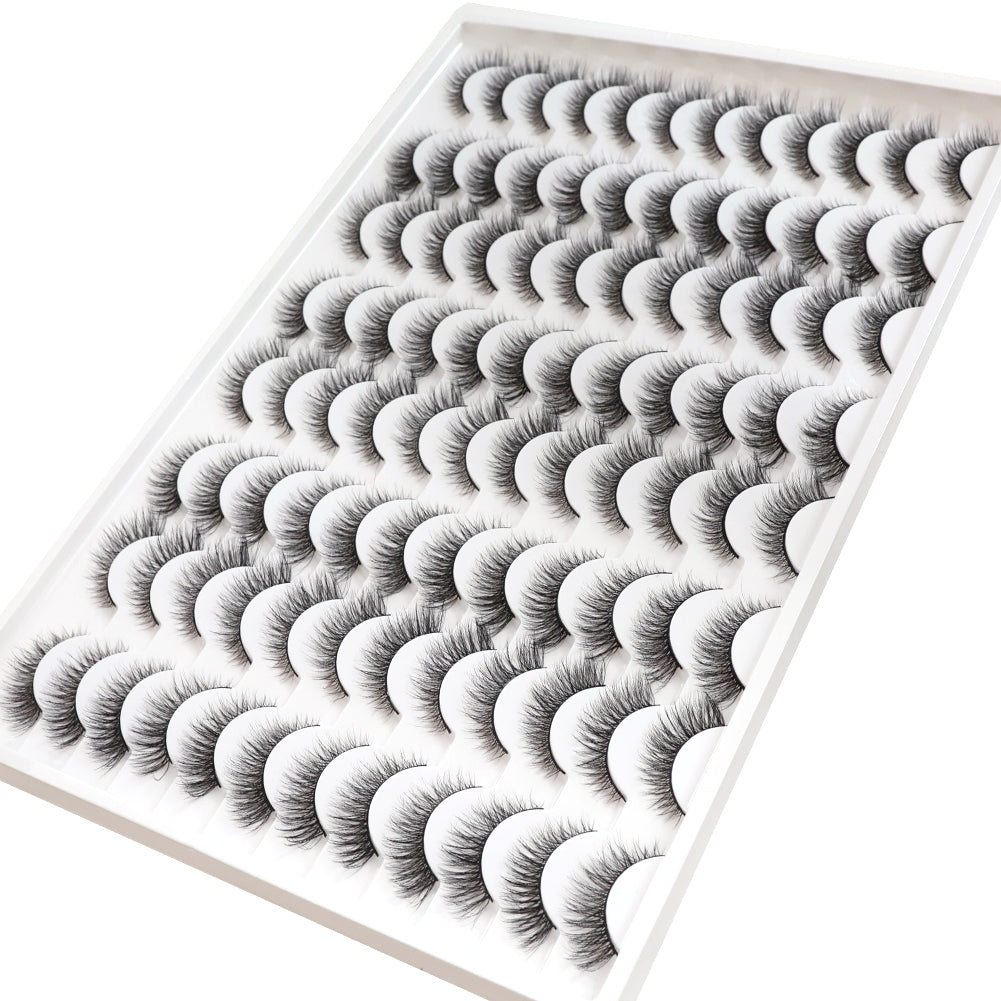 👁️✨ 3D False Eyelashes – Multi-Layered, Realistic, Soft & Comfortable Lashes