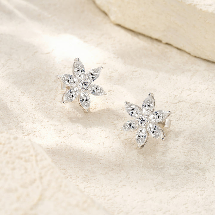 Luxury Minimalist Moissanite Earring Set – Platinum-Plated S925 Silver Jewelry