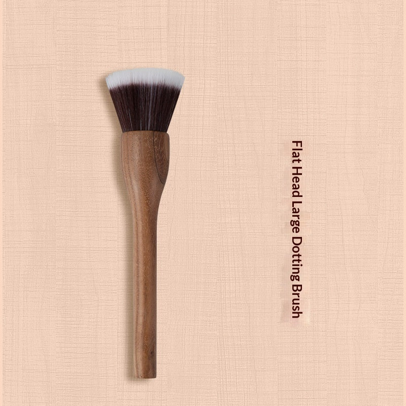 ✨ H Set Vintage Black Walnut Makeup Brush Set — 24-Piece Luxury Kit 💄🌿
