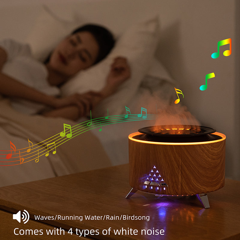 🔥🌋 Volcano Flame Humidifier | Remote Control Aroma Diffuser with LED Fire Effect ✨