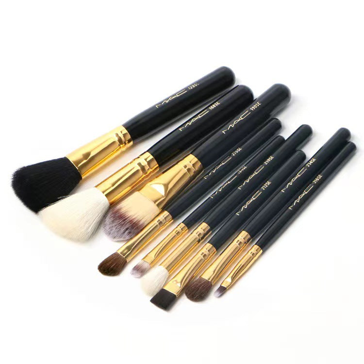 ✨ 9-Piece Cylindrical Wool Makeup Brush Set 💄
