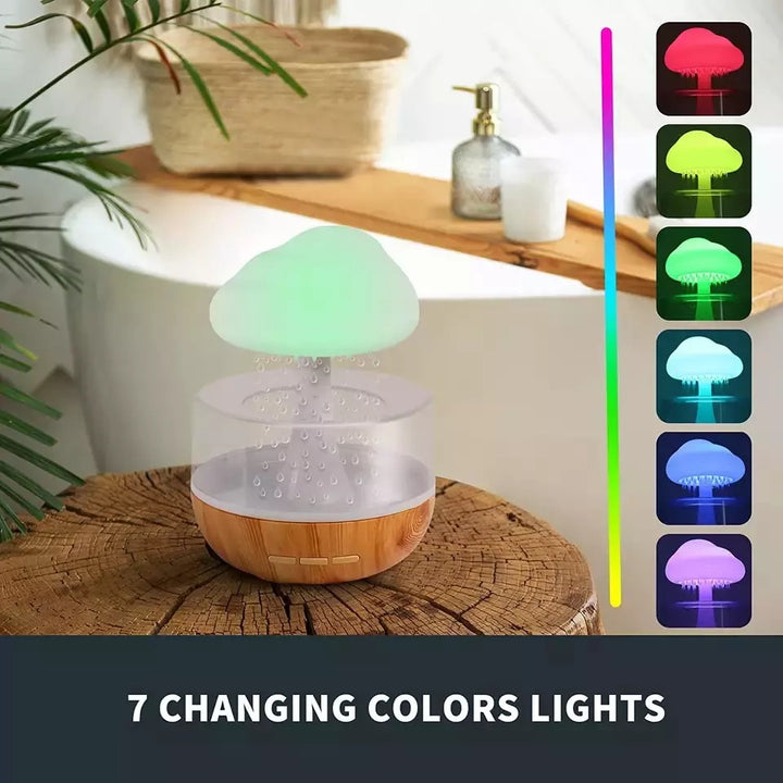 ☁️💧 Rain Cloud Humidifier | Colorful Water Drop Aroma Diffuser ✨