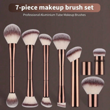 ✨ 8 Long Tube Makeup Brush Set — Multicolor Beauty Tools 💄🌈