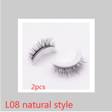 👁️✨ Reusable 3D Mink Lashes – Self-Adhesive Natural False Eyelashes (Glue-Free Silk Style)