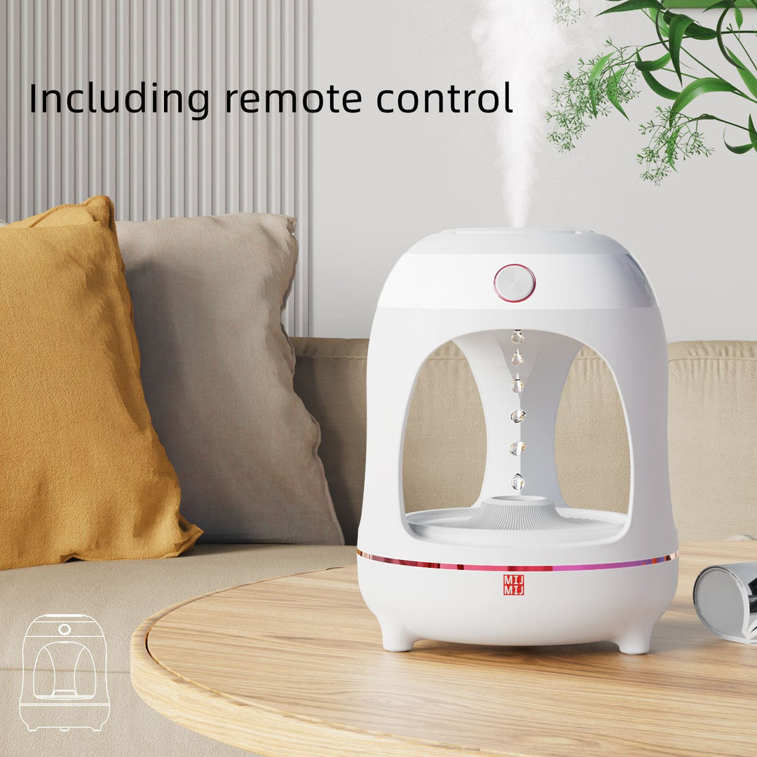 💧✨ Anti-Gravity Water Drop Humidifier | LED Night Light Fountain Mist Lamp 🌊