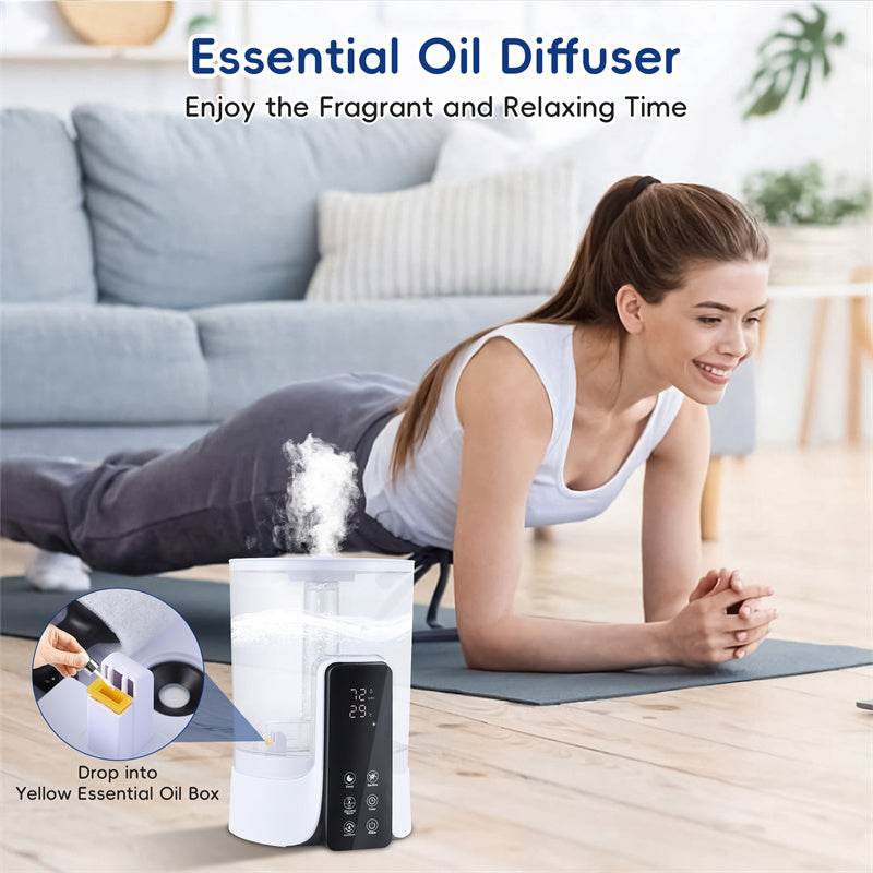 💧🏠 6L Large-Capacity Smart Humidifier | UV Sterilization + Heating Spray + Remote Control