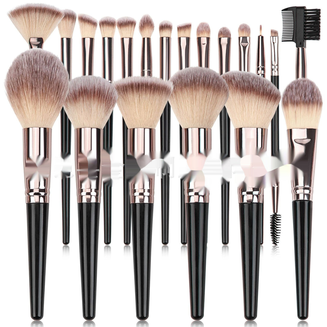 ✨ Black Makeup Brush Set — Foundation, Eyeshadow & Highlight Collection 💄🖤