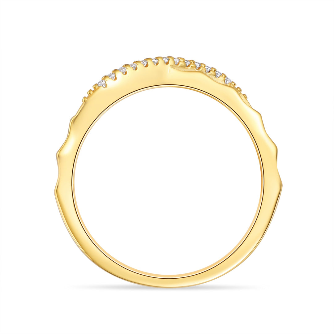 💍 Engraved Minimalist Moissanite Ring – Gold-Plated S925 Silver (2.5g, Sizes 5–9) 💍
