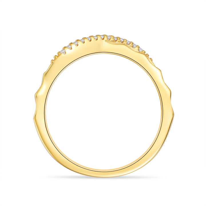 💍 Engraved Minimalist Moissanite Ring – Gold-Plated S925 Silver (2.5g, Sizes 5–9) 💍