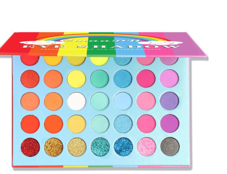 ✨ 35-Color Rainbow Matte Eyeshadow Palette – Waterproof Full Coverage Makeup Set ✨
