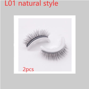 👁️✨ Reusable 3D Mink Lashes – Self-Adhesive Natural False Eyelashes (Glue-Free Silk Style)