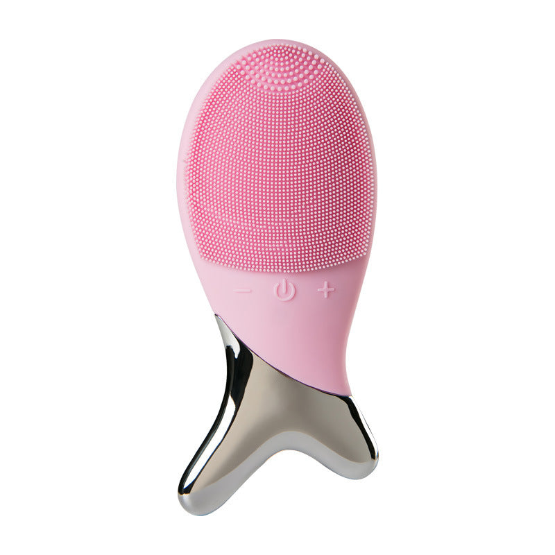 💖🌀 Waterproof High-Frequency Vibration Facial Cleaner | Deep Pore Cleansing Device