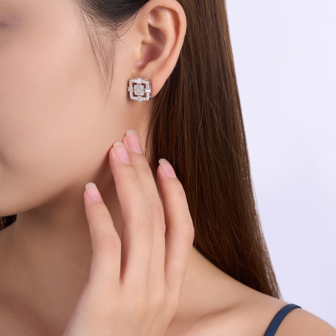 Luxury Minimalist Unisex Moissanite Stud Earrings